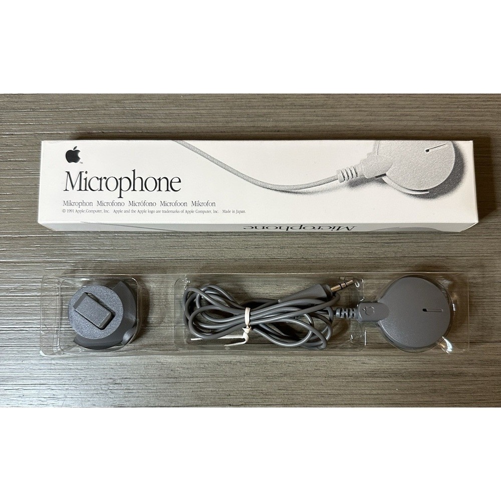Apple Mac Computer Microphone Original Box 1991 Vintage VTG 799-5098-A